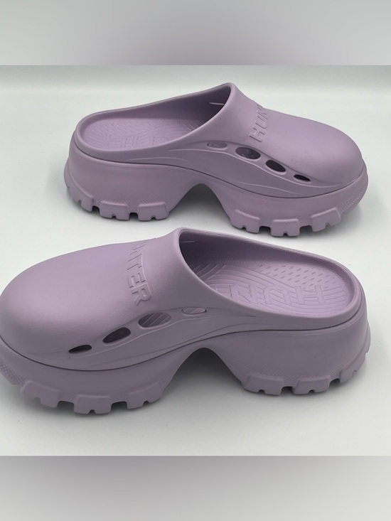 HUNTER Bryce Platform Clog Slip on Clogs Light Purple Size 8 - Picture 4 of 7